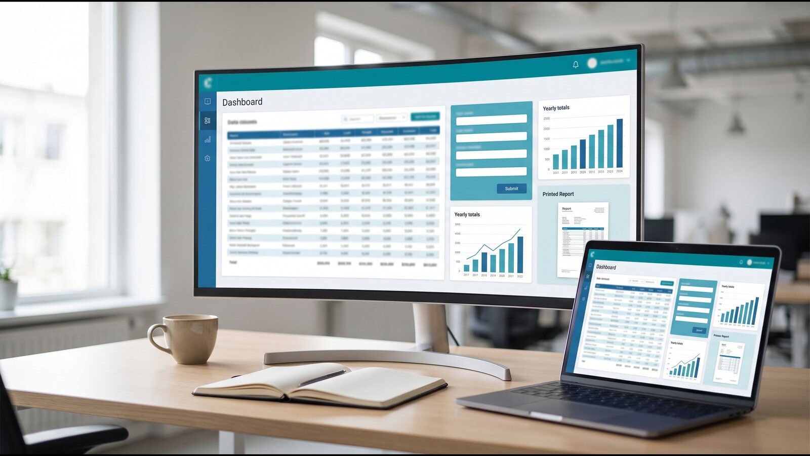 Pension data consolidation Access dashboard | eSoftware Associates Inc (ESW) Microsoft Access pension and salary database with reporting dashboard for a government pension agency