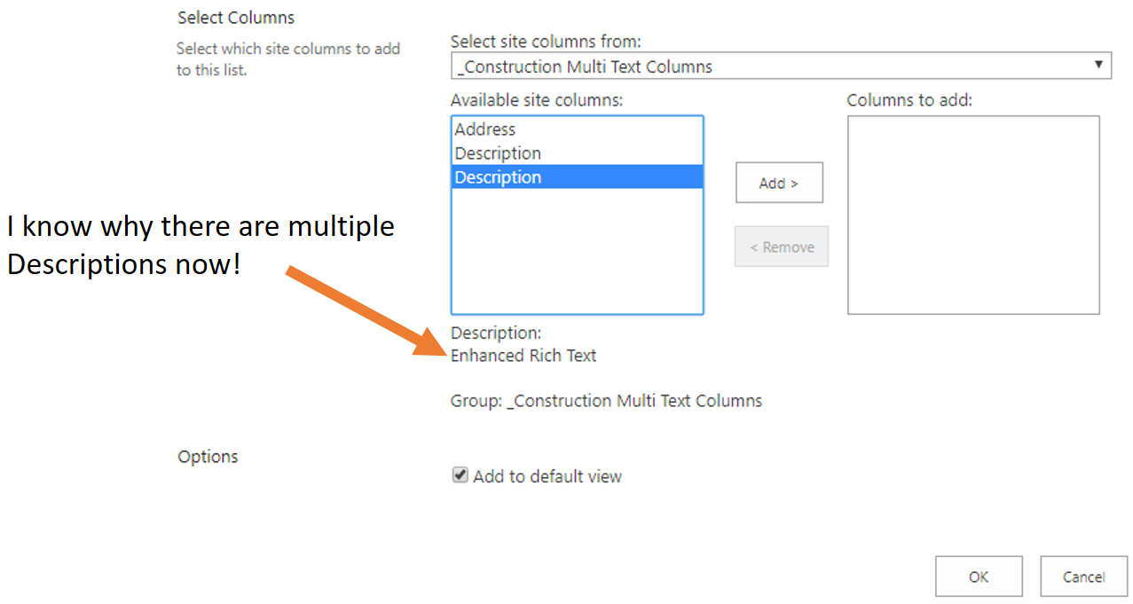 SharePoint Site Column Best Practices - Inserting Site Columns