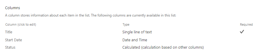 List Settings For Using Todays Date as a Calculated Column in SharePoint