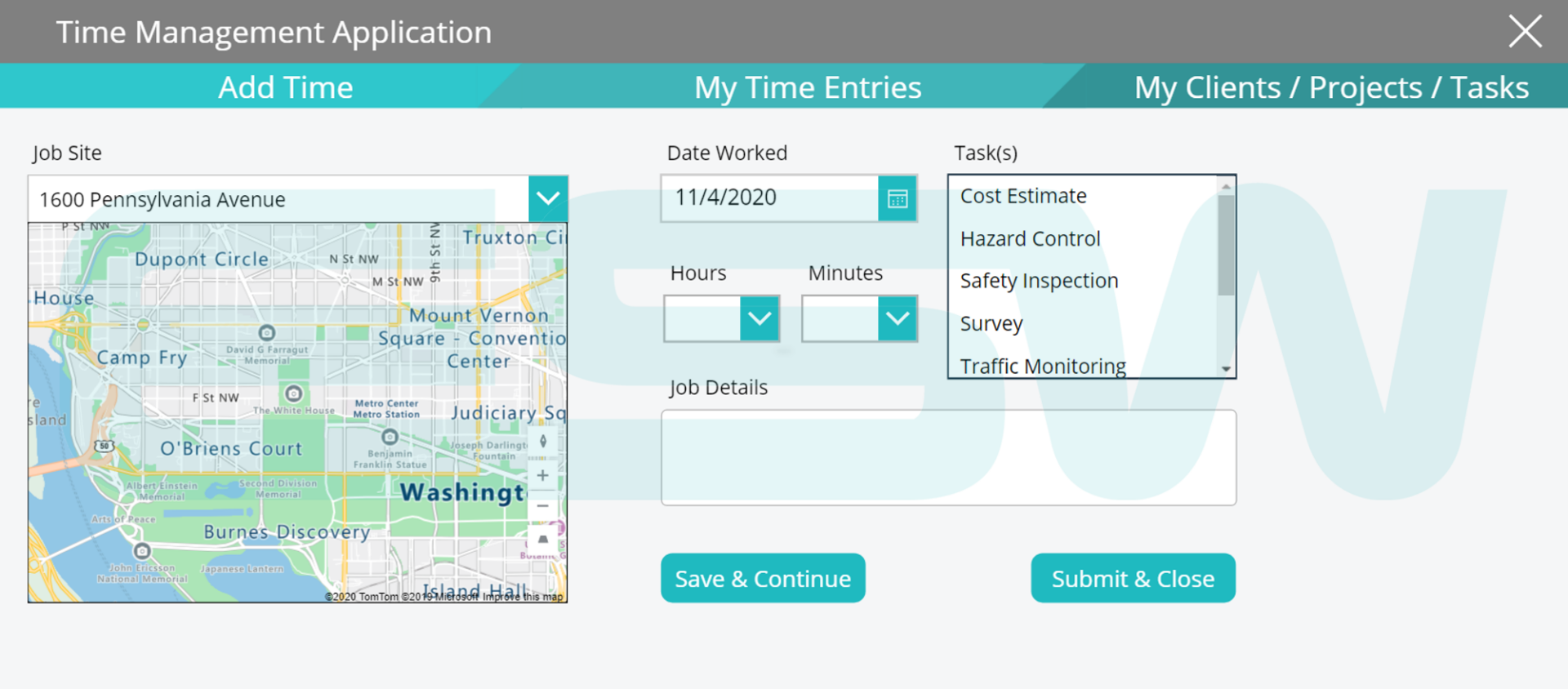 An example of Tracking Time at a Remote Location using Microsoft Power Apps