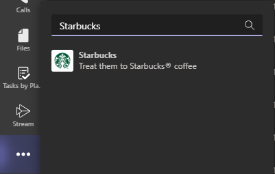 How to Add Starbucks App to Microsoft Teams