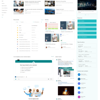 Example of Modern SharePoint Team Site Design for Collaboration