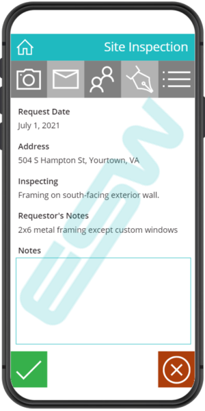 Construction Site Inspection Mobile App Example